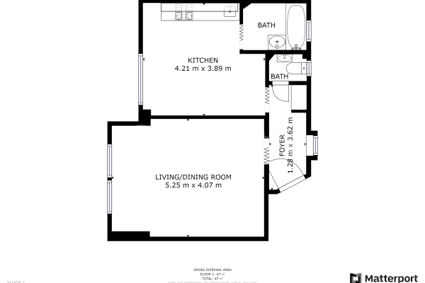 Prenájom bytu 2-izbový 47 m², Jeseniova, Praha