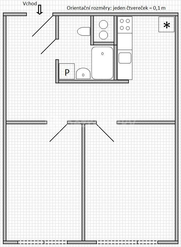 Prenájom bytu 2-izbový 45 m², Kardašovská, Praha, Praha