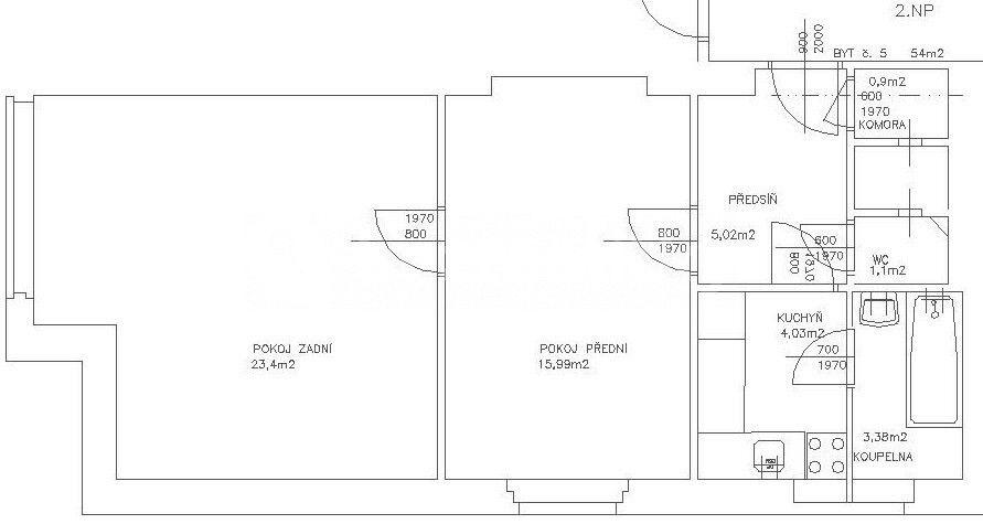 Prenájom bytu 2-izbový 55 m², Zdařilá, Praha, Praha