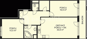 Prenájom bytu 3-izbový 103 m², Sazovická, Praha, Praha