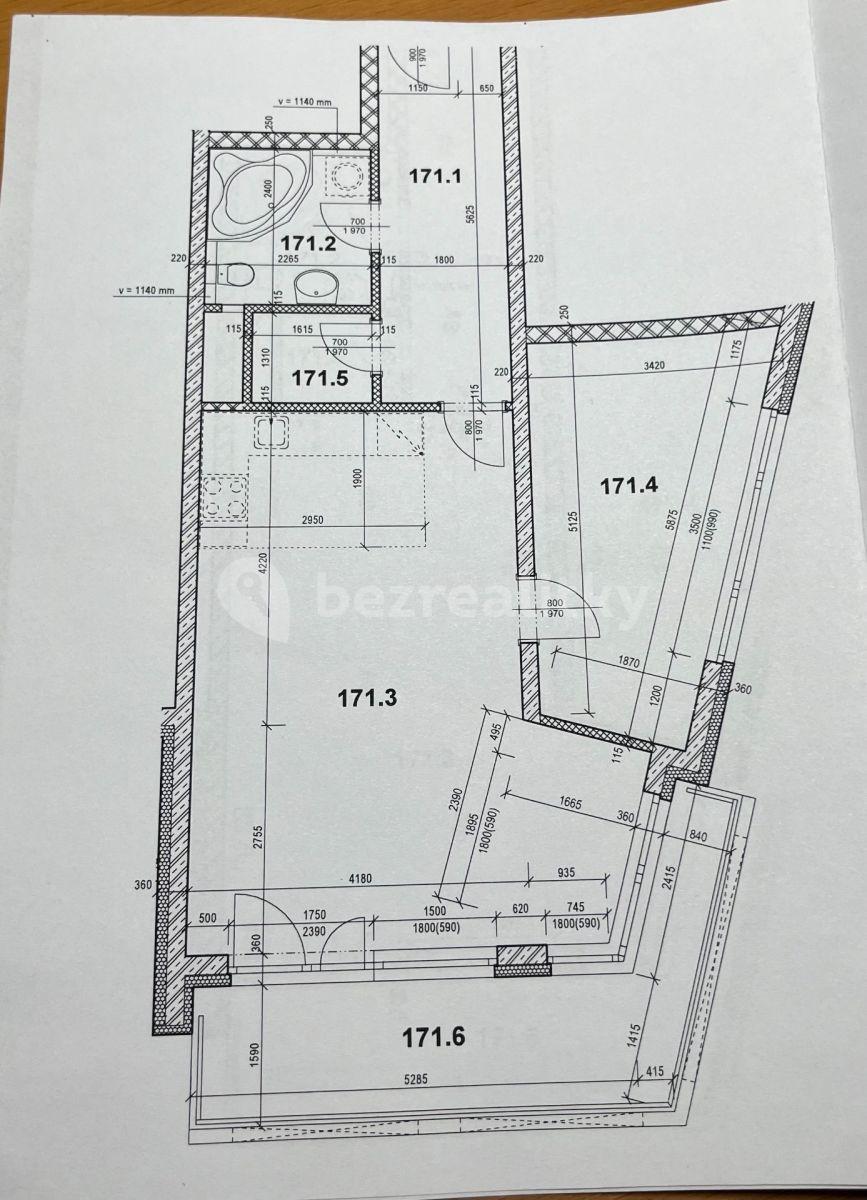 Prenájom bytu 2-izbový 68 m², Freiwaldova, Praha, Praha