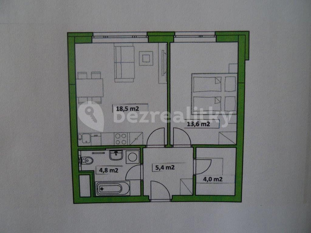 Prenájom bytu 2-izbový 46 m², V Zářezu, Praha, Praha