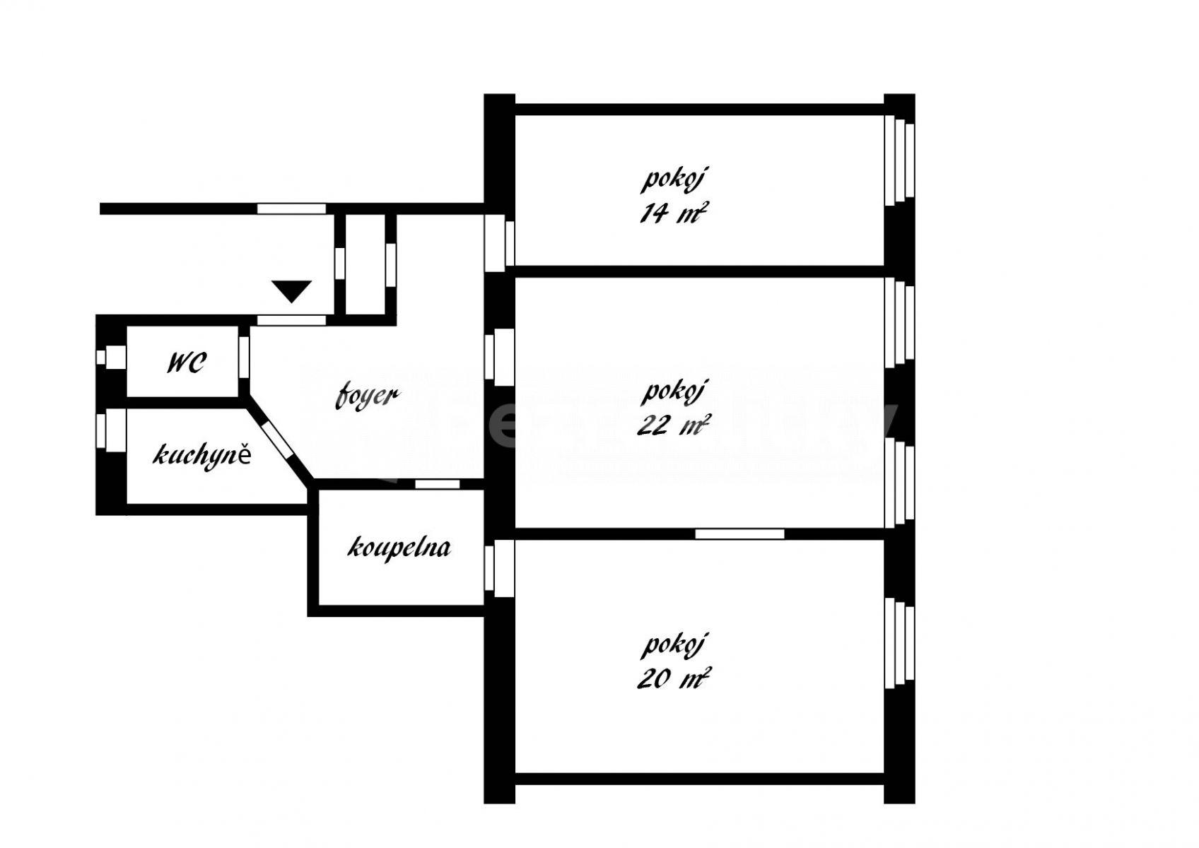 Prenájom bytu 3-izbový 83 m², Karlovo náměstí, Praha, Praha