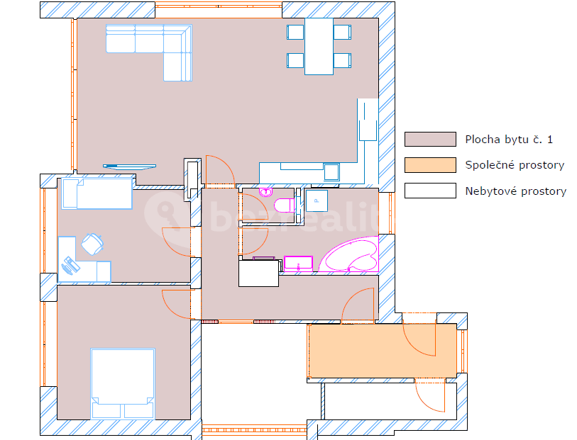 Prenájom bytu 3-izbový 104 m², Spojovací, Benátky nad Jizerou, Středočeský kraj