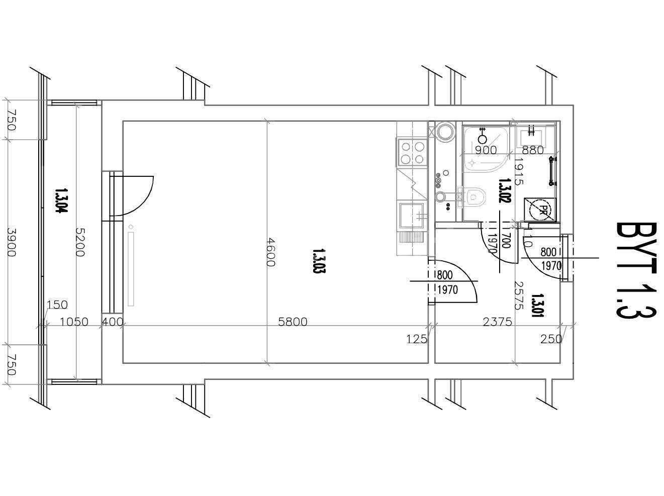 Prenájom bytu 1-izbový 38 m², Kadečkové, Praha, Praha