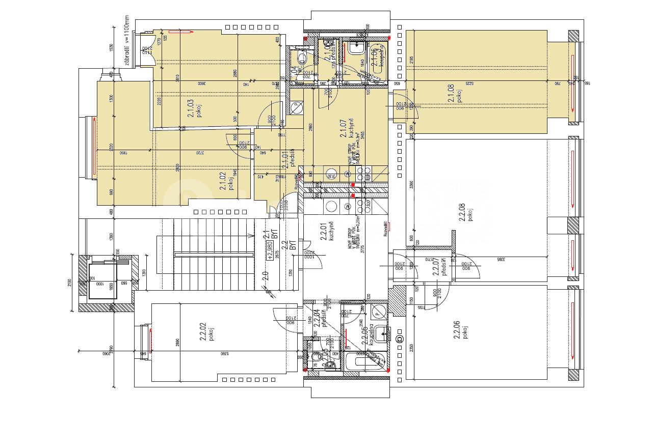 Prenájom bytu 3-izbový 83 m², Na Hutích, Praha, Praha