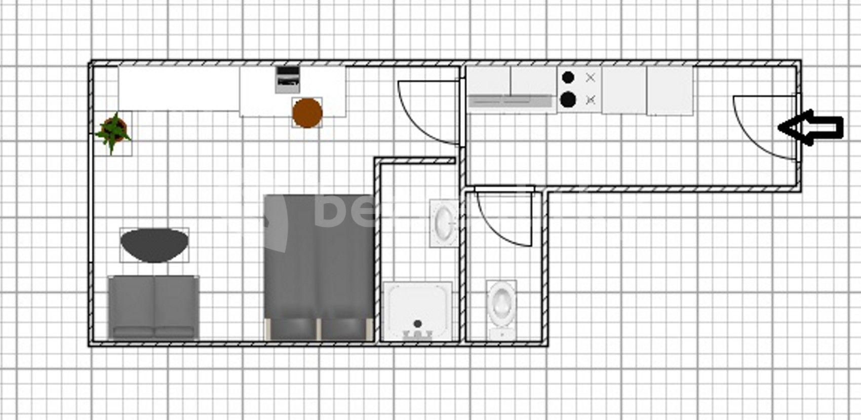 Prenájom bytu 1-izbový 26 m², Slezská, Praha, Praha