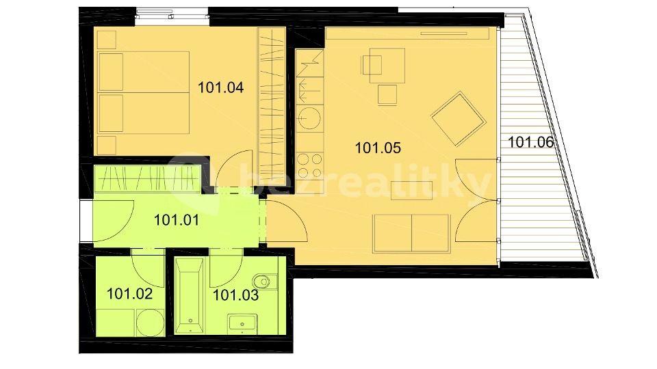 Prenájom bytu 2-izbový 52 m², V jehličí, Praha, Praha