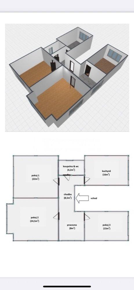 Prenájom bytu 3-izbový 98 m², V Bokách Ⅰ, Praha, Praha