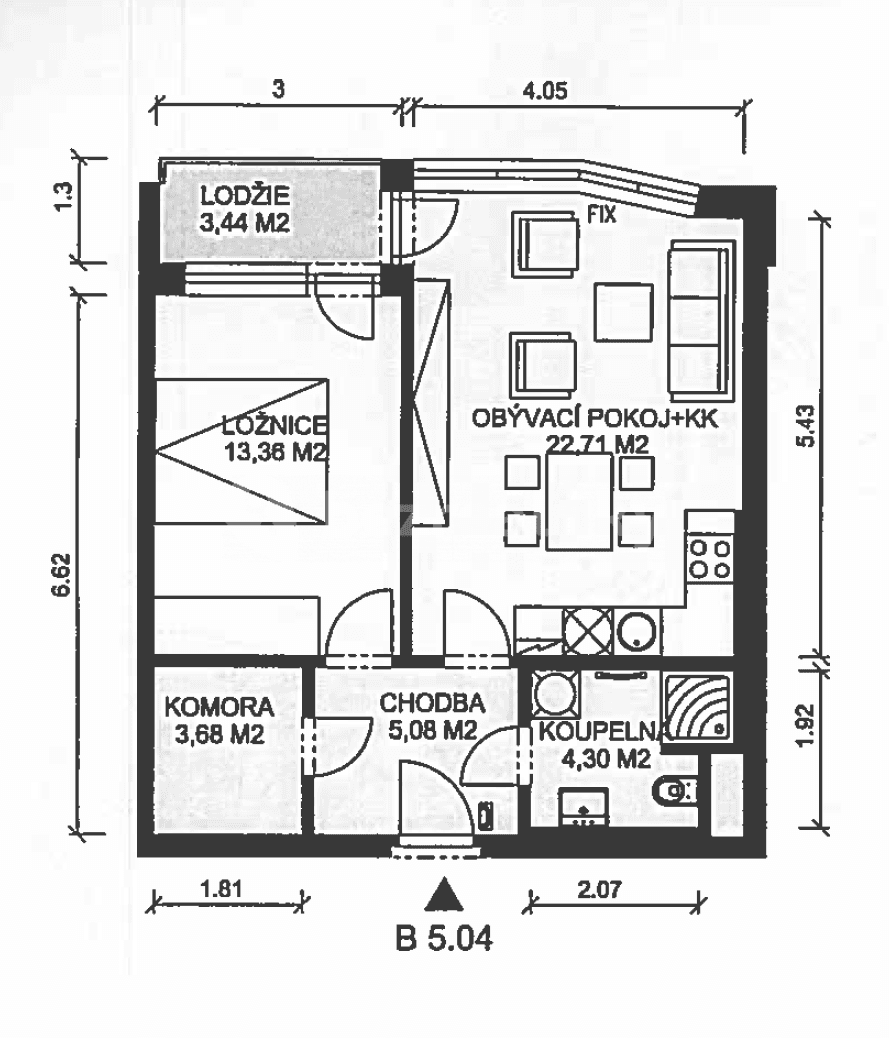 Prenájom bytu 2-izbový 53 m², Tupolevova, Praha, Praha