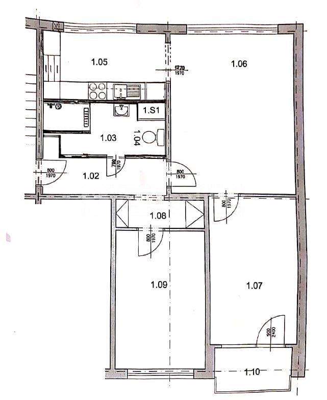 Prenájom bytu 3-izbový 71 m², Na Betonce, Praha, Praha