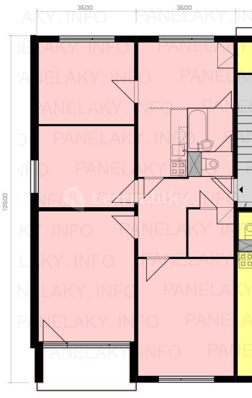 Predaj bytu 4-izbový 84 m², V Podhájí, Ústí nad Labem, Ústecký kraj