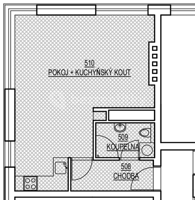 Prenájom bytu 1-izbový 37 m², Karáskovo náměstí, Brno, Jihomoravský kraj