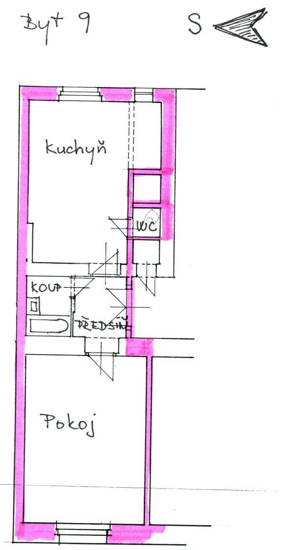 Prenájom bytu 2-izbový 48 m², Šumavská, Praha, Praha