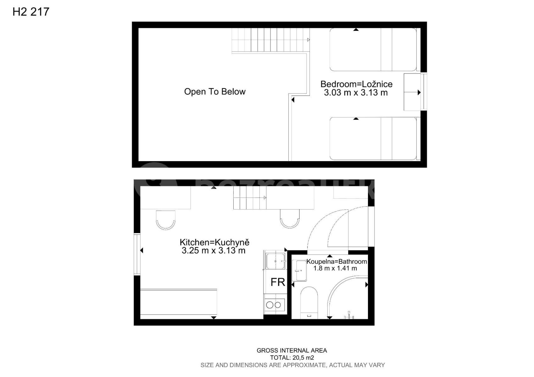 Prenájom bytu 1-izbový 25 m², Hybešova, Brno, Jihomoravský kraj