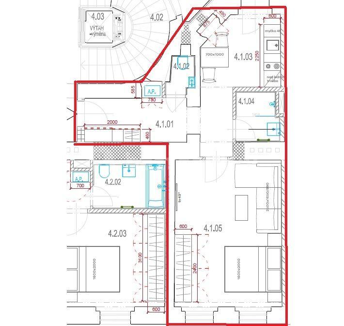 Prenájom bytu 1-izbový 41 m², Tusarova, Praha, Praha