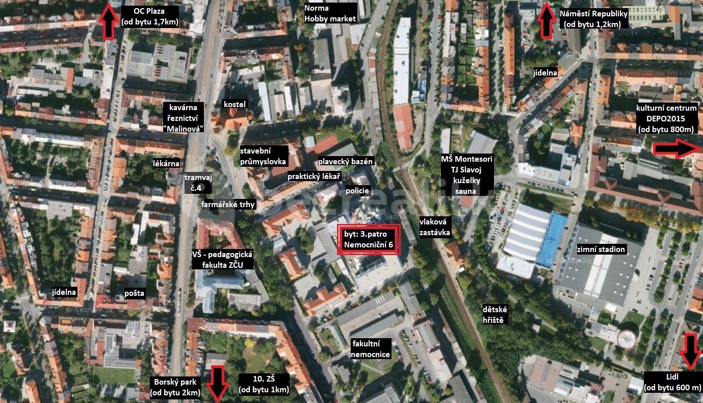 Prenájom bytu 3-izbový 101 m², Nemocniční, Plzeň, Plzeňský kraj