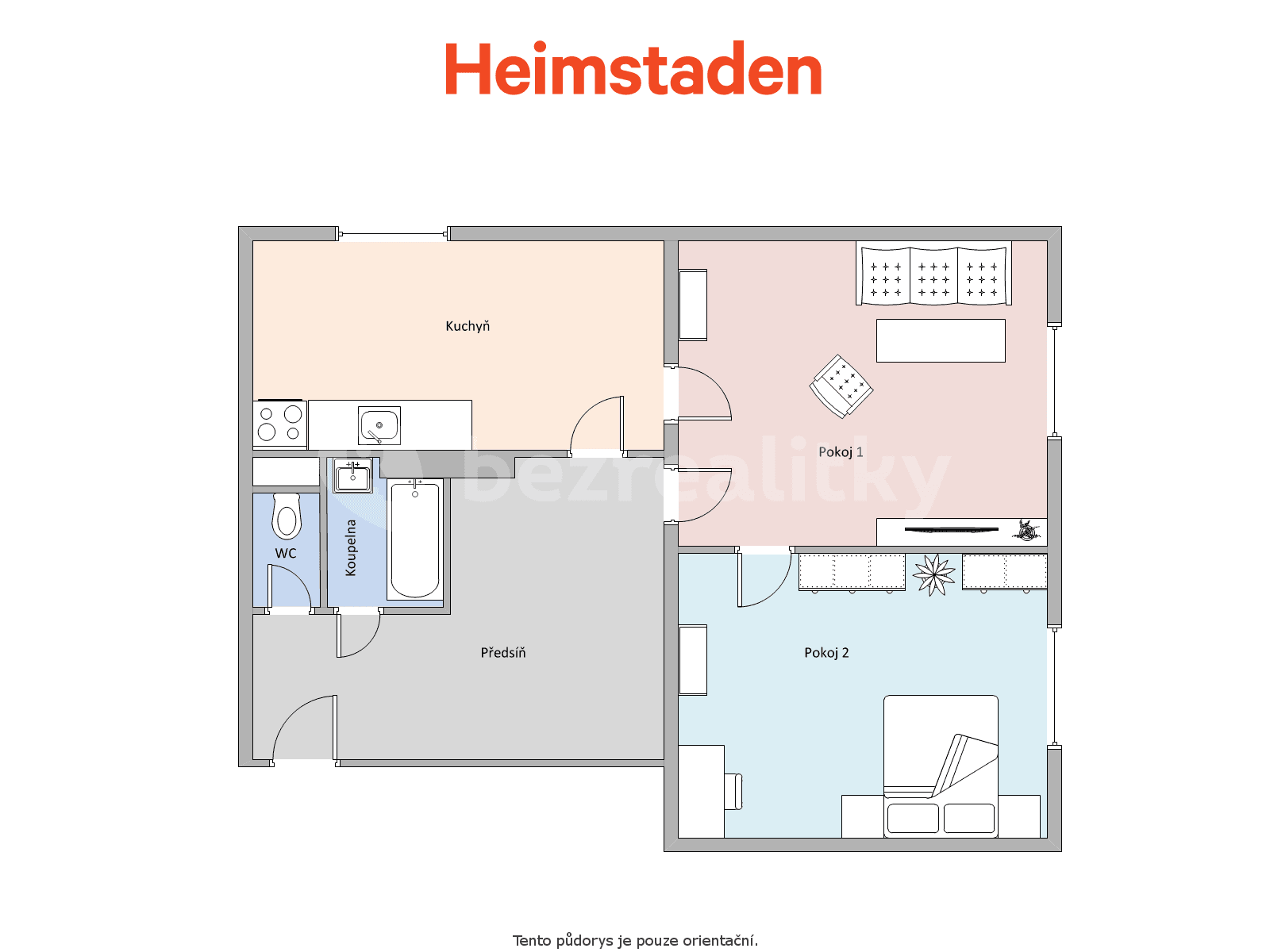 Prenájom bytu 2-izbový 54 m², Jana Švermy, Havířov, Moravskoslezský kraj