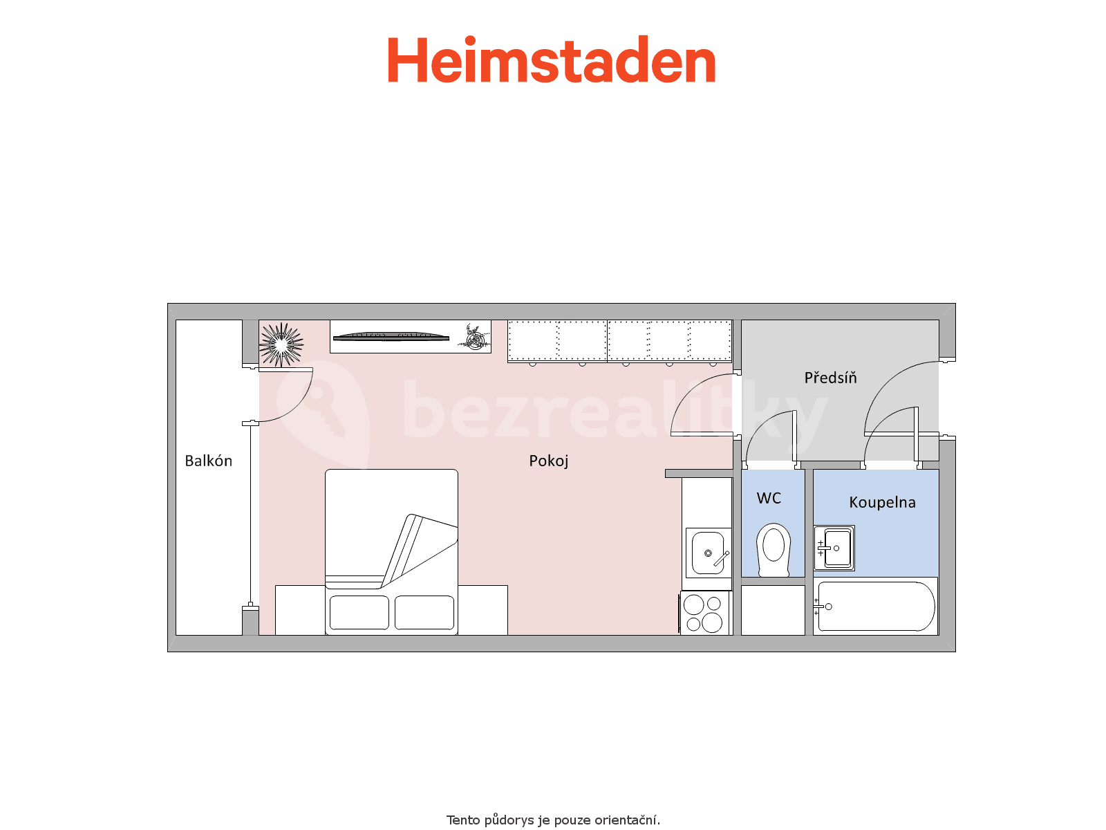 Prenájom bytu 1-izbový 28 m², Okružní, Orlová, Moravskoslezský kraj