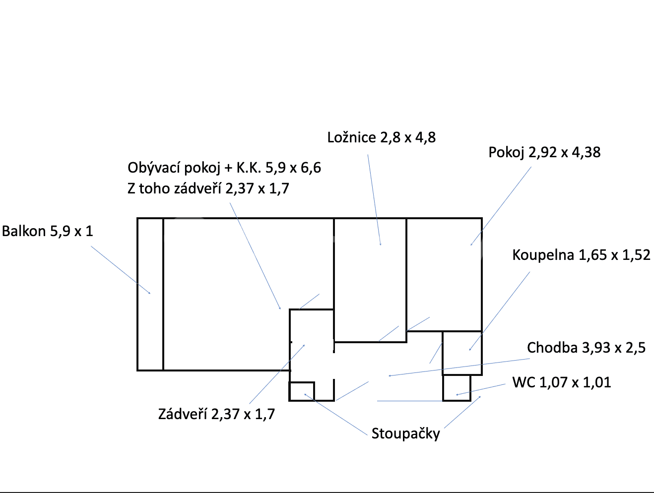 Prenájom bytu 3-izbový 83 m², 17. listopadu, Mladá Boleslav, Středočeský kraj