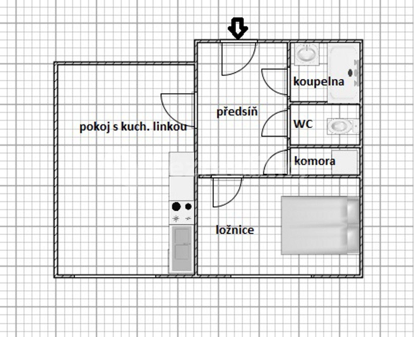 Prenájom bytu 1-izbový 47 m², Litevská, Praha, Praha