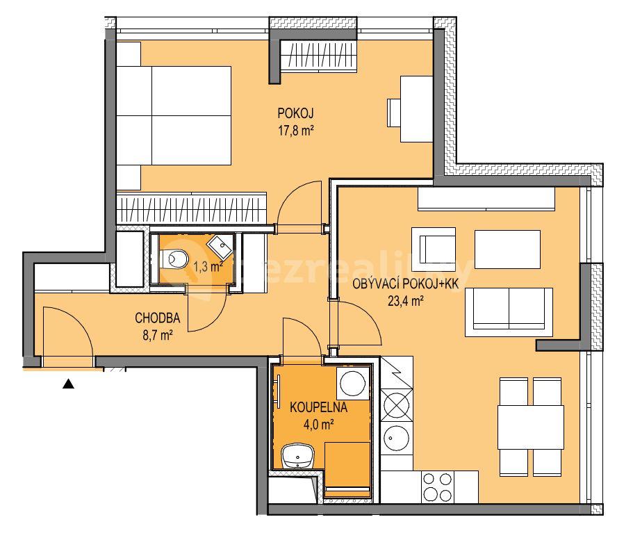 Prenájom bytu 2-izbový 58 m², U Nisy, Liberec, Liberecký kraj