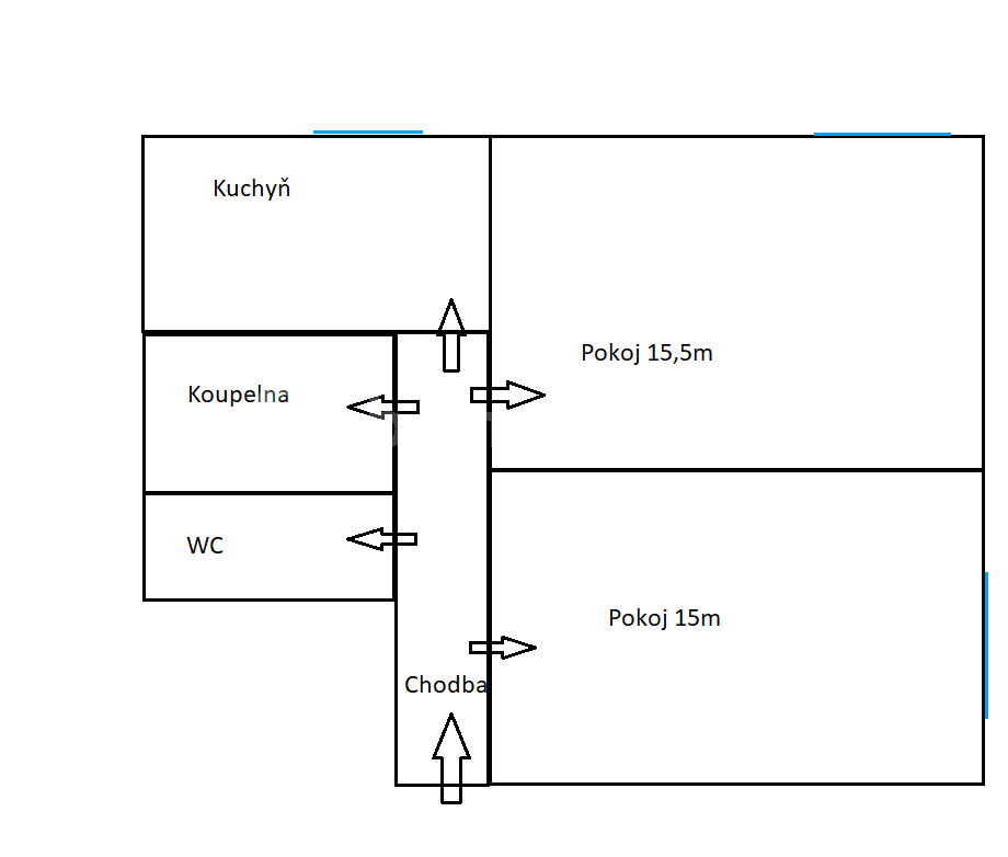 Prenájom bytu 2-izbový 46 m², U Nikolajky, Praha, Praha