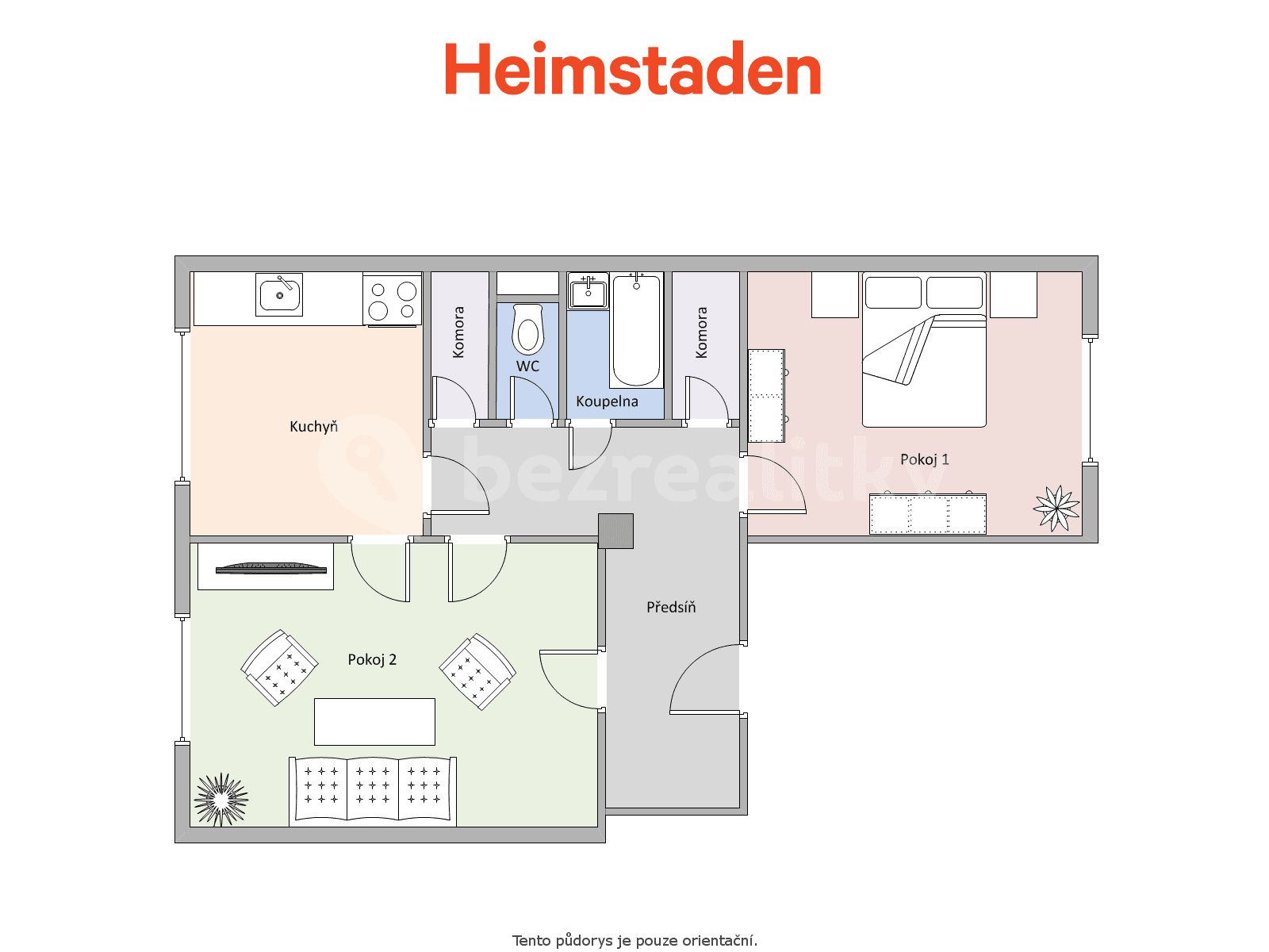 Prenájom bytu 2-izbový 55 m², tř. Osvobození, Karviná, Moravskoslezský kraj