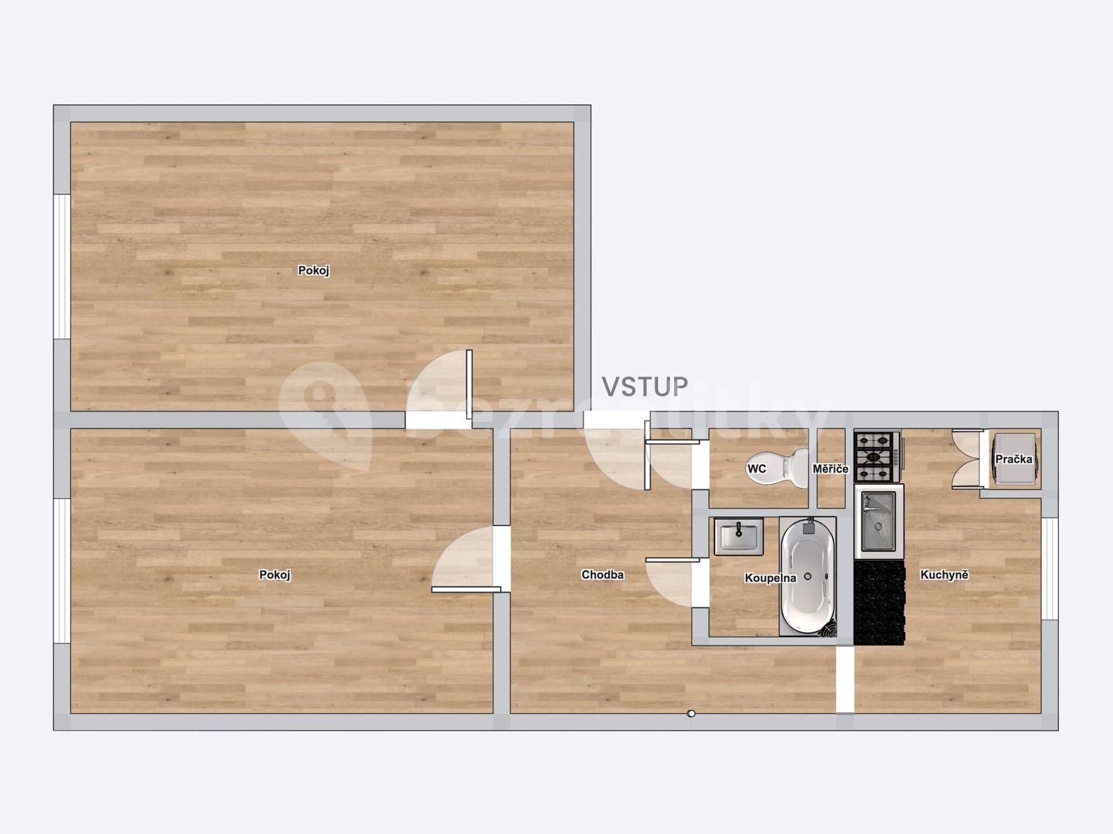 Prenájom bytu 2-izbový 55 m², Dačického, Karviná, Moravskoslezský kraj