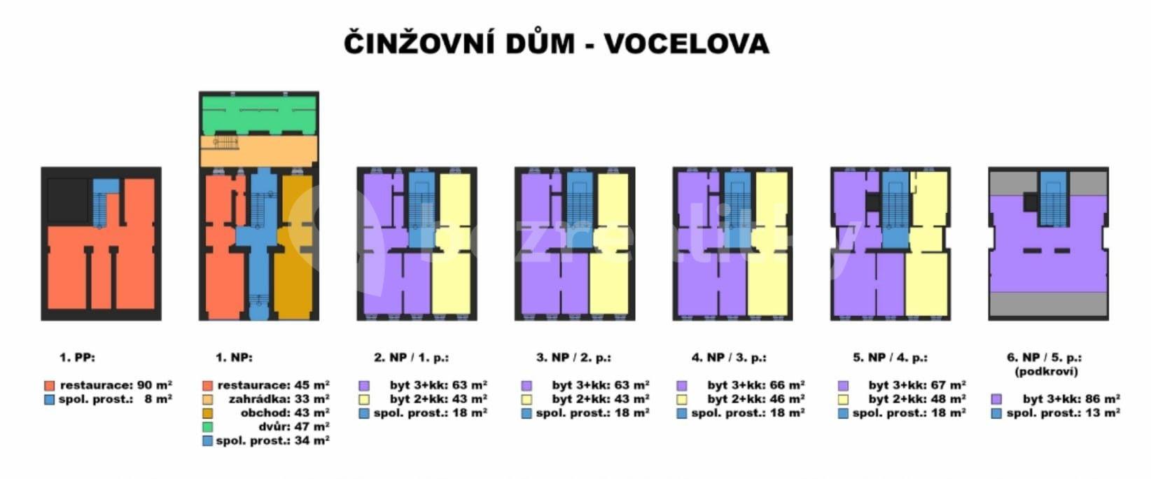 Predaj domu 700 m², pozemek 252 m², Vocelova, Praha, Praha