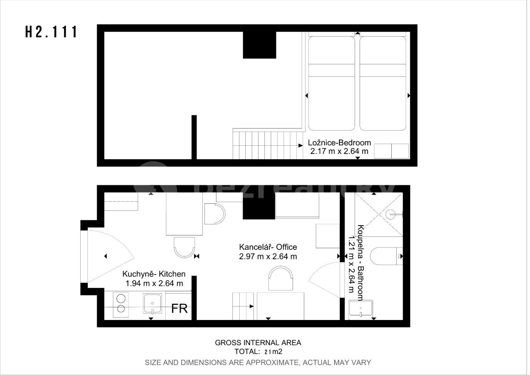 Prenájom bytu 1-izbový 21 m², Hybešova, Brno, Jihomoravský kraj