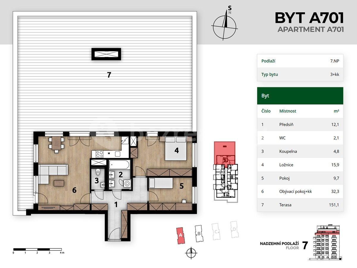 Predaj bytu 3-izbový 80 m², Miloše Havla, Praha, Praha