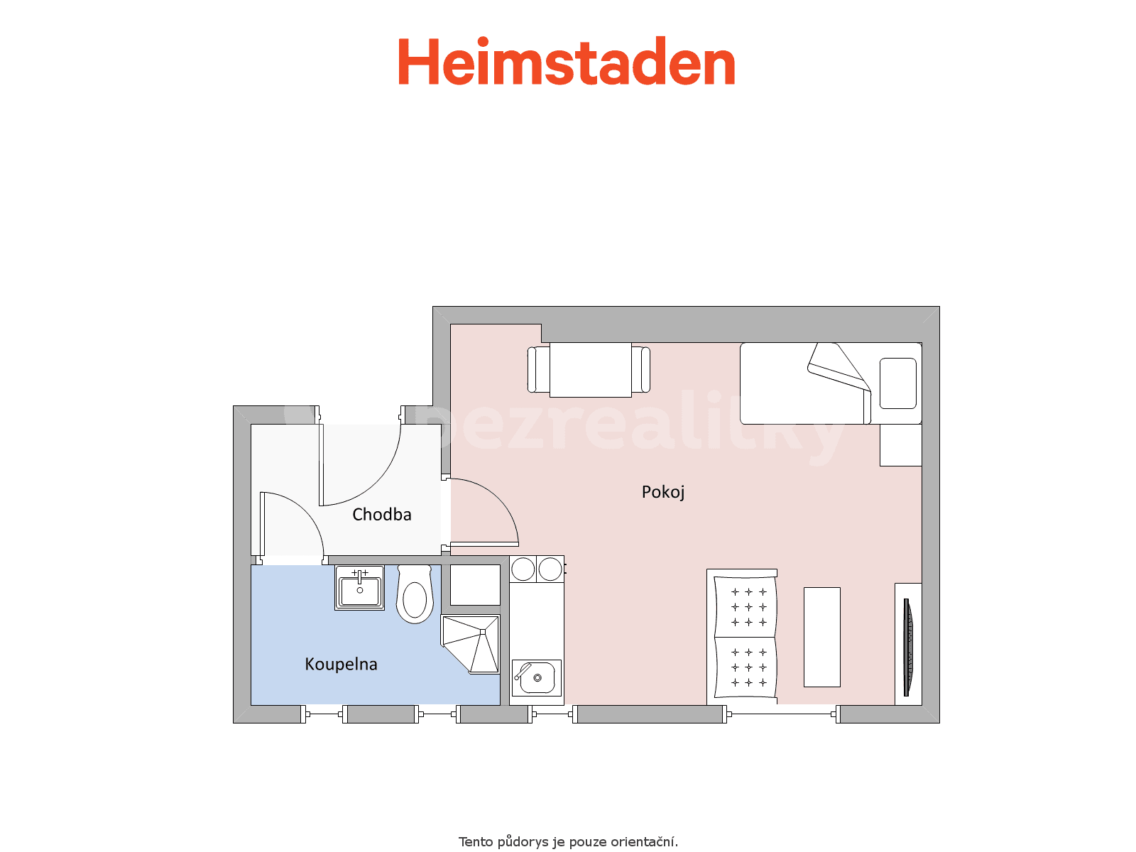 Prenájom bytu 1-izbový 29 m², U Nádraží, Havířov, Moravskoslezský kraj