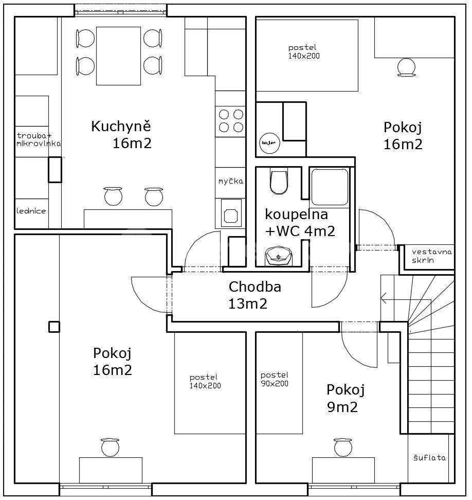 Prenájom bytu 3-izbový 80 m², Závodského, Brno, Jihomoravský kraj