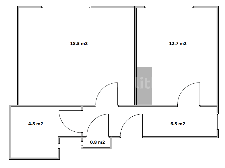 Prenájom bytu 2-izbový 43 m², M. J. Lermontova, Praha, Praha