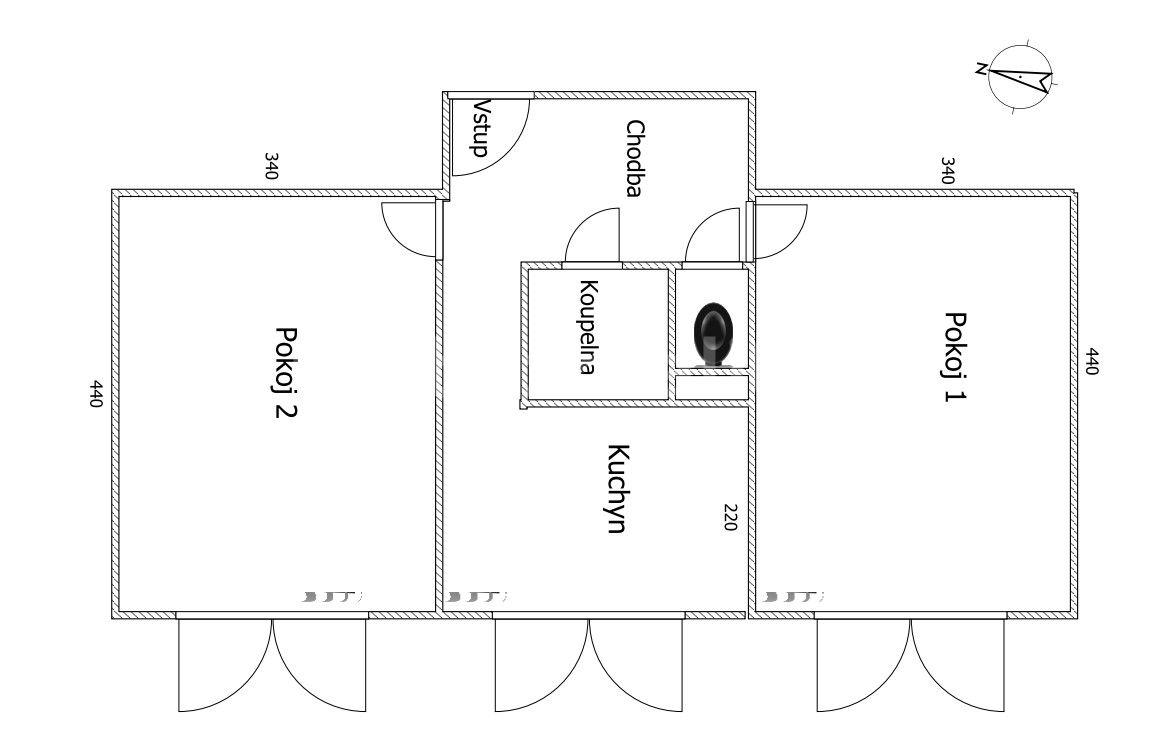 Prenájom bytu 2-izbový 52 m², Přistoupimská, Praha, Praha