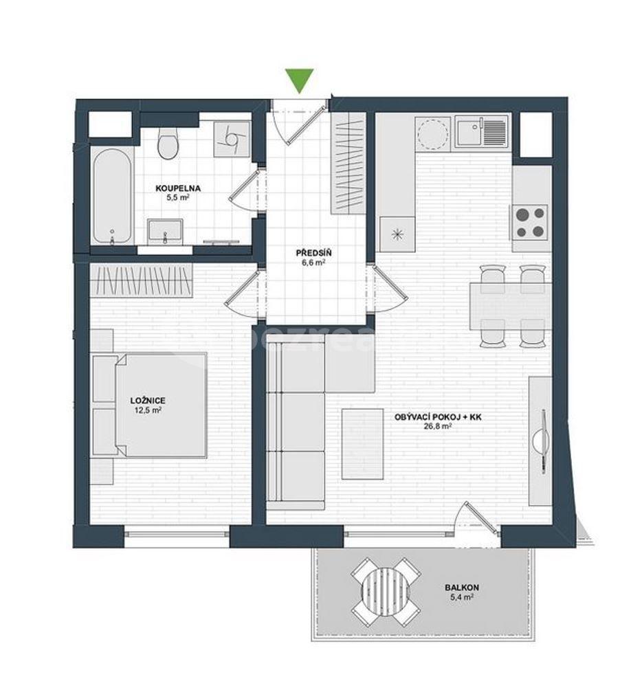 Prenájom bytu 2-izbový 56 m², Waltariho, Praha, Praha