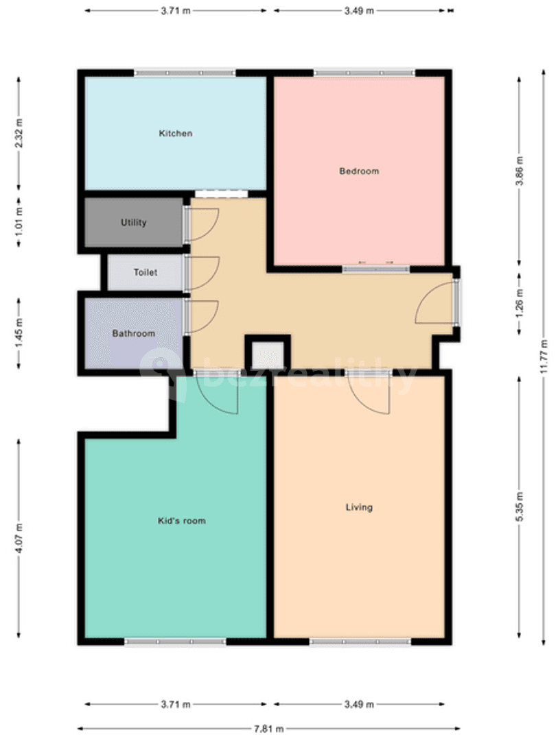 Prenájom bytu 3-izbový 73 m², Chlumčanského, Praha, Praha