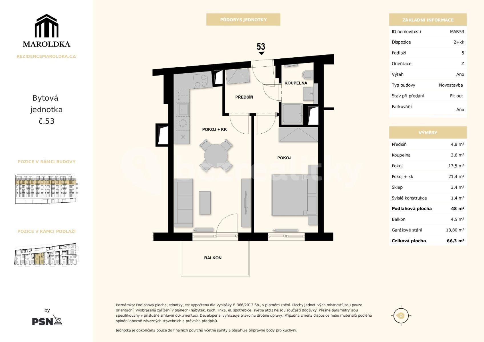 Predaj bytu 2-izbový 48 m², Maroldova, Praha, Praha