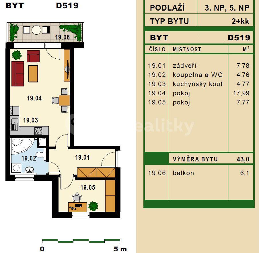 Prenájom bytu 2-izbový 49 m², Hornoměcholupská, Praha, Praha