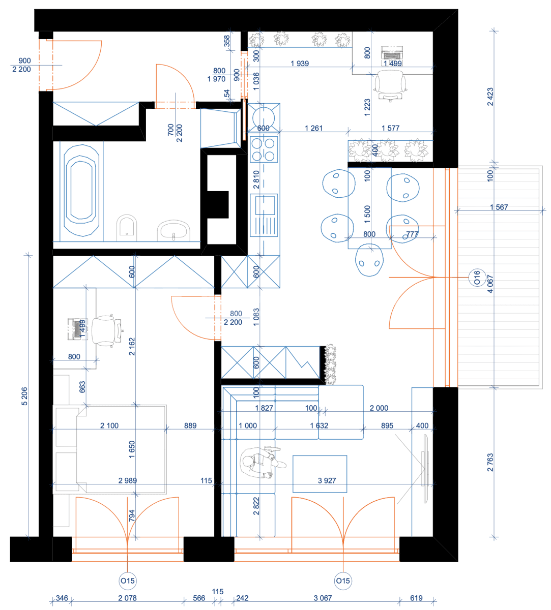 Prenájom bytu 2-izbový 66 m², Nové sady, Brno, Jihomoravský kraj