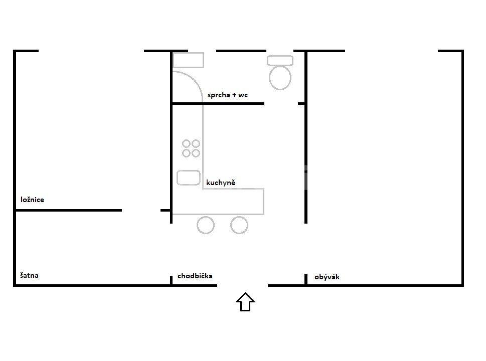 Predaj bytu 2-izbový 50 m², U Družstva Ideál, Praha, Praha