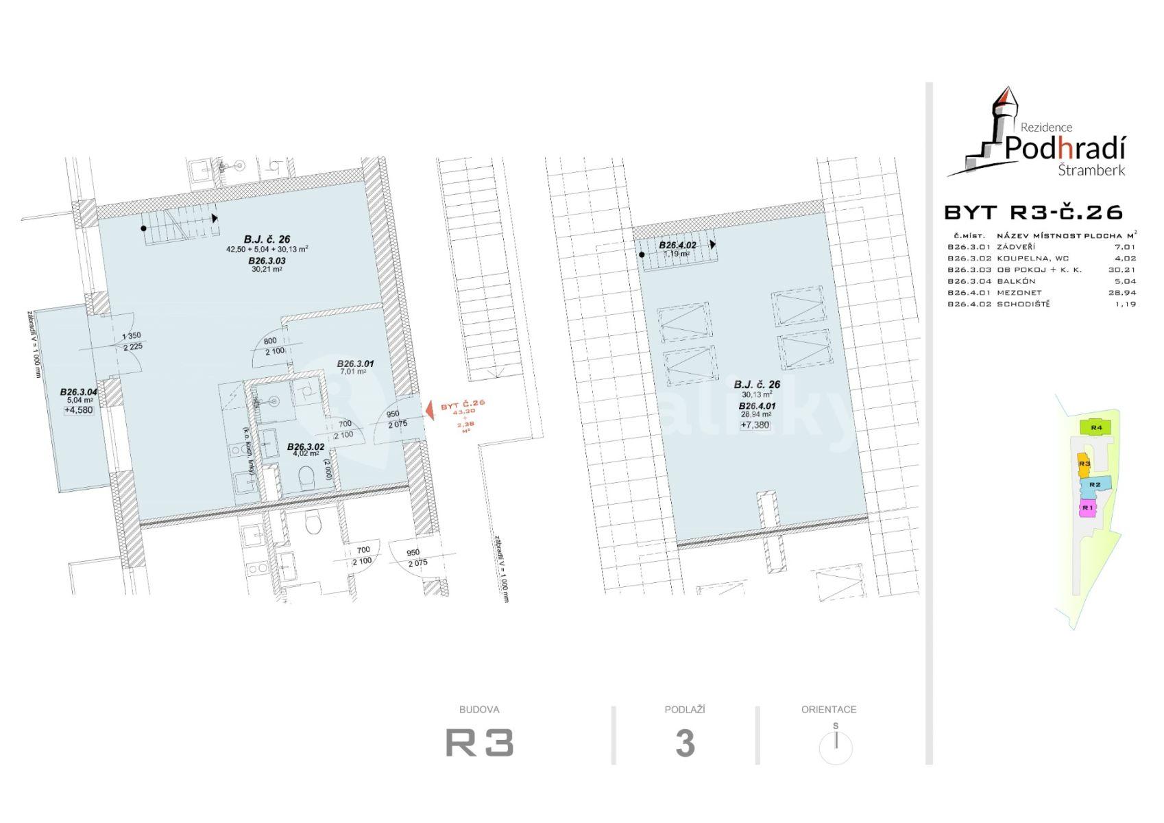 Prenájom bytu 2-izbový 76 m², K Očnímu, Štramberk, Moravskoslezský kraj