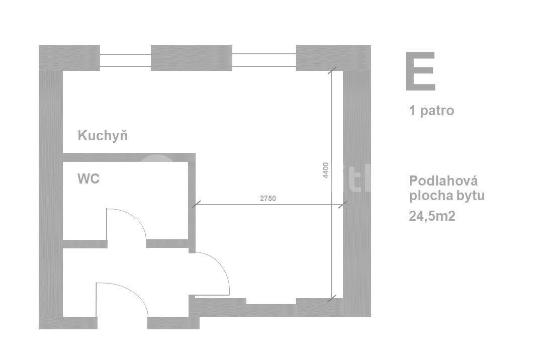 Prenájom bytu 1-izbový 25 m², Mírové nám., Písek, Jihočeský kraj