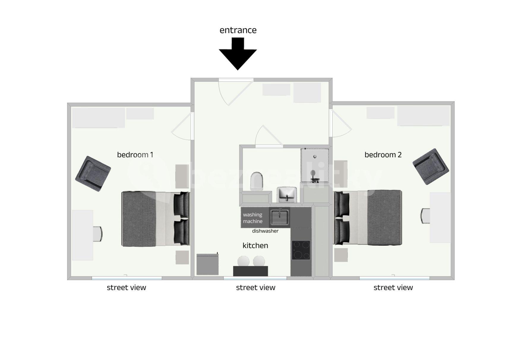 Prenájom bytu 2-izbový 54 m², Na Petřinách, Praha, Praha