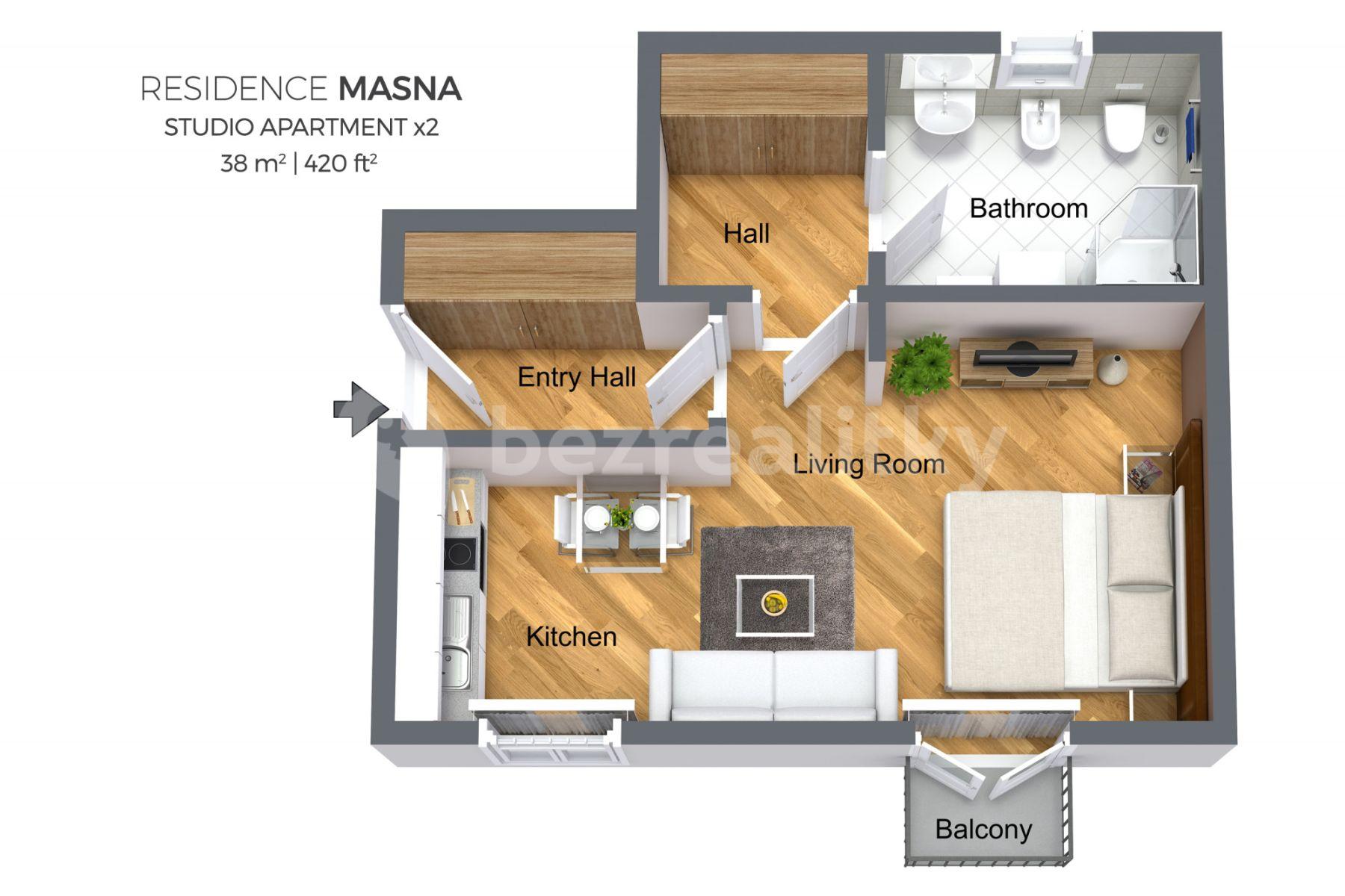 Prenájom bytu 1-izbový 38 m², Masná, Praha, Praha