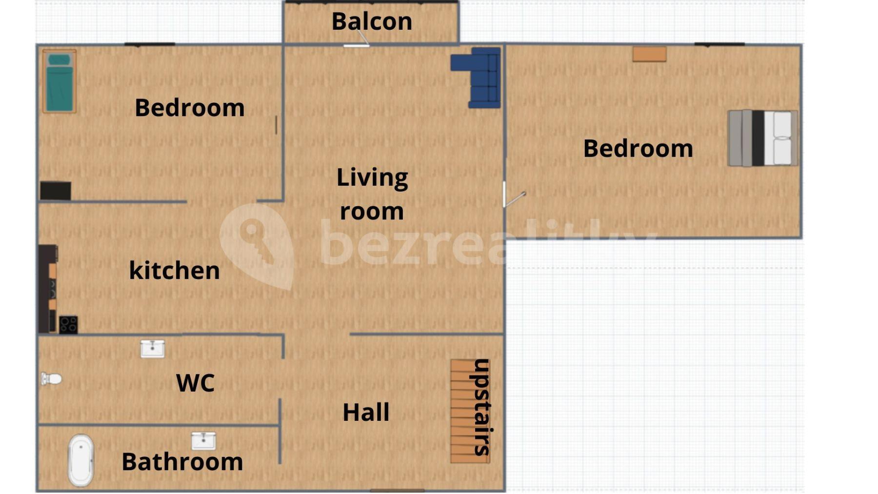 Prenájom bytu 3-izbový 88 m², Křižíkova, Praha, Praha