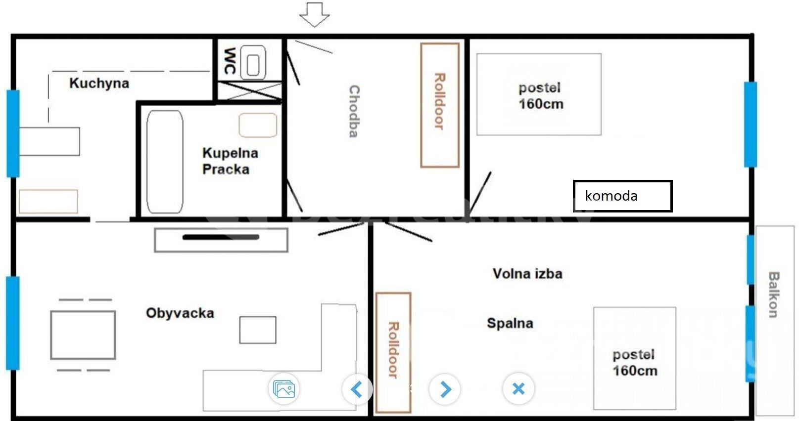 Prenájom bytu 3-izbový 82 m², Čmelíkova, Ružinov, Bratislavský kraj