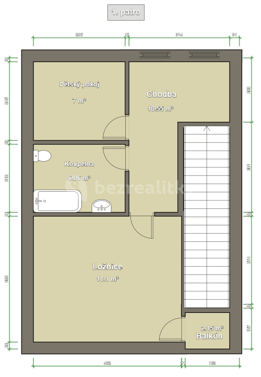 Prenájom bytu 3-izbový 90 m², Tismice, Středočeský kraj