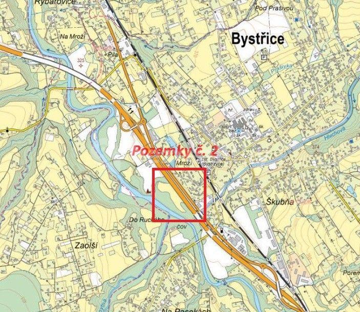 Predaj pozemku 17.102 m², Bystřice, Moravskoslezský kraj